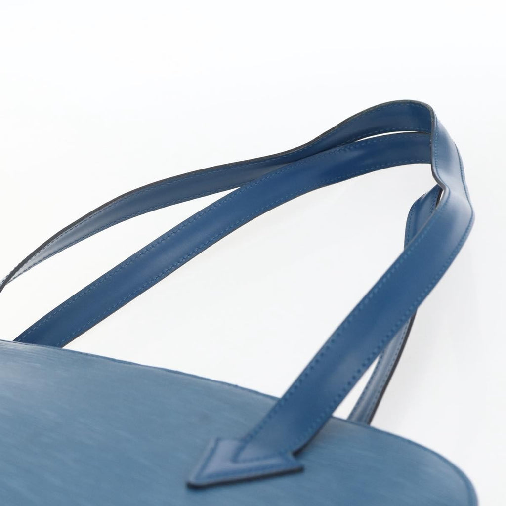 Louis Vuitton Lussac Handbag Epi Leather Blue Leather Shoulder Bag Bag (Pre-Owned)