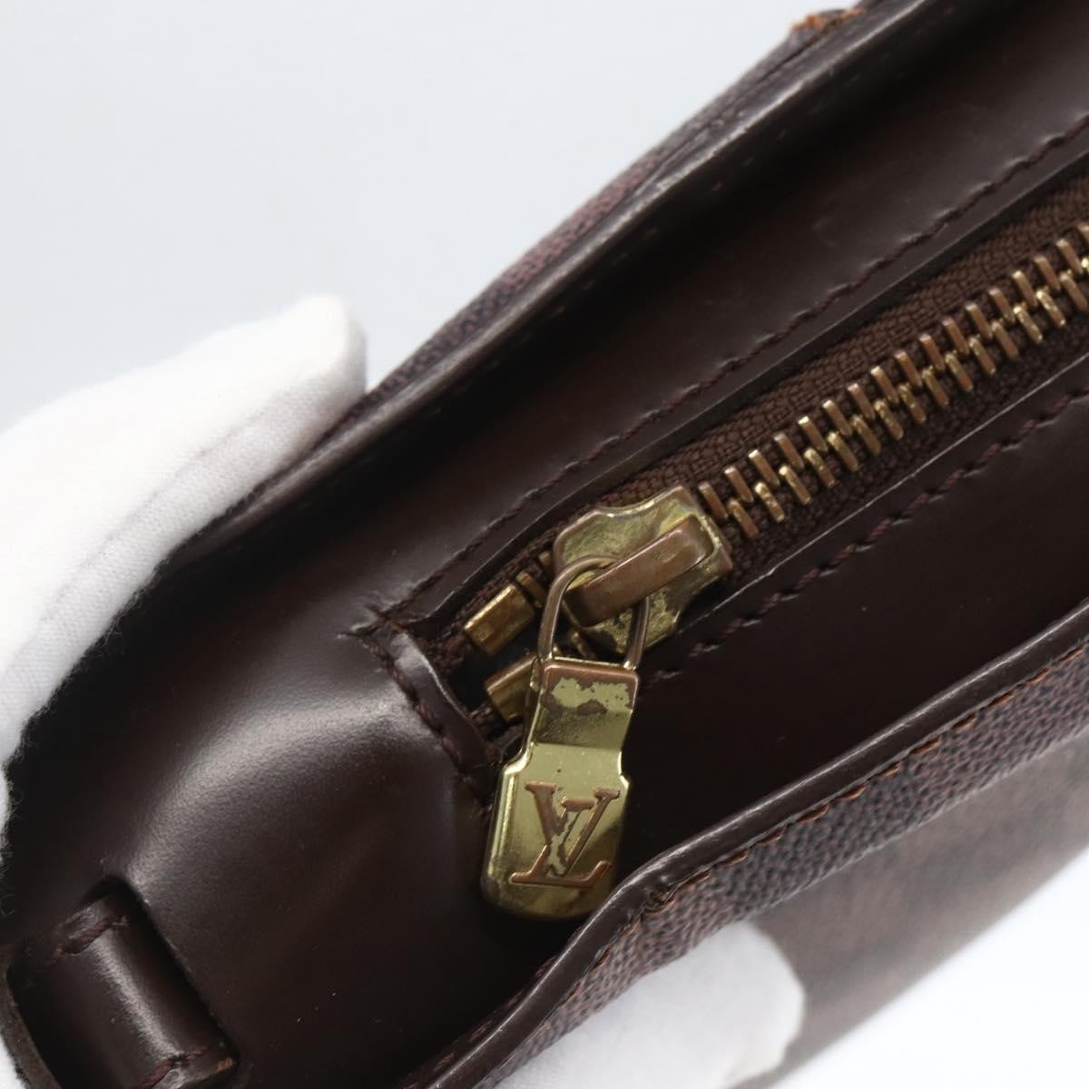 Louis Vuitton Pochette Saint Louis Damier Brown Canvas Clutche & Pouche Bag (Pre-Owned)