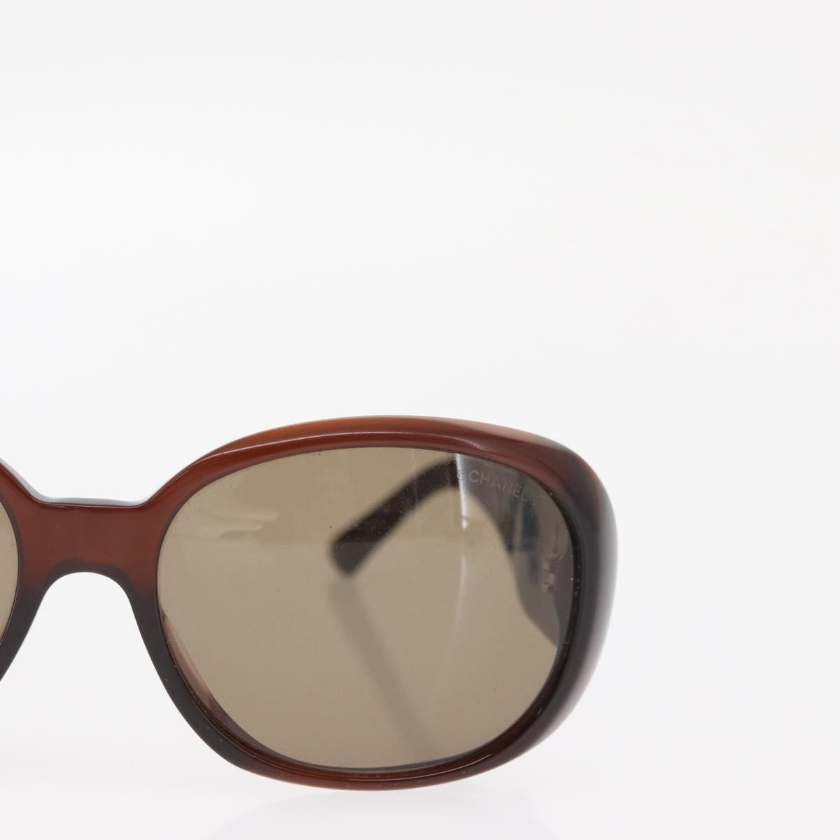 Chanel Camélia Sunglasses Plastic Brown Plastic Sunglasse Accessory (Pre-Owned)