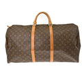 Louis Vuitton Keepall Bag Monogram Canvas Brown Canvas Travel Bag Bag (Pre-Owned)