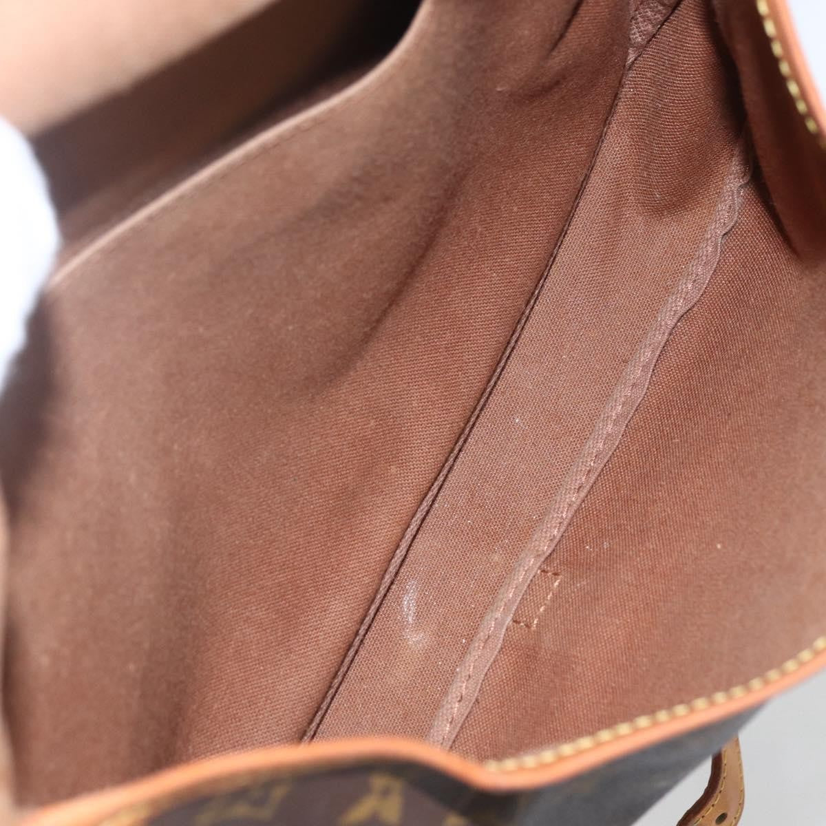 Louis Vuitton Saumur Handbag Monogram Canvas Brown Canvas Shoulder Bag Bag (Pre-Owned)