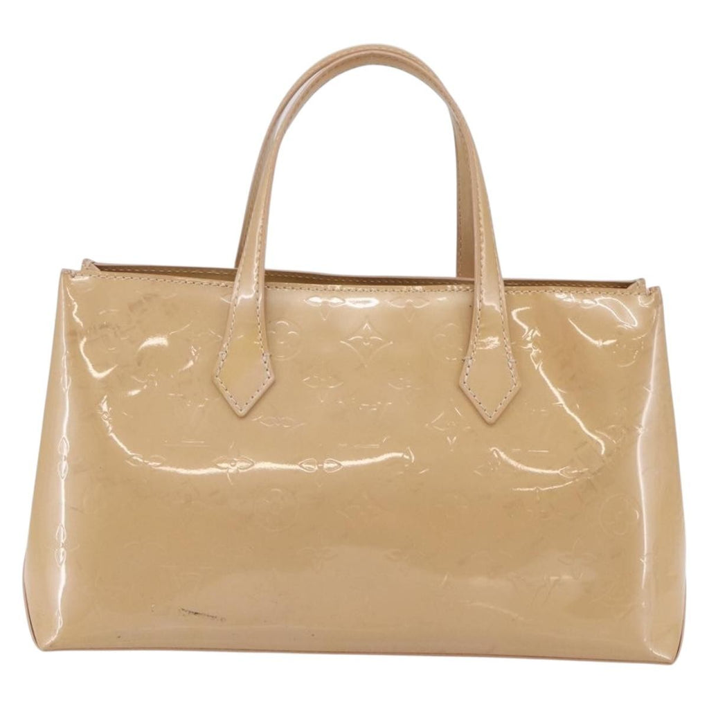 Louis Vuitton Wilshire Handbag Monogram Vernis Beige Patent_Leather Handbag (Pre-Owned)