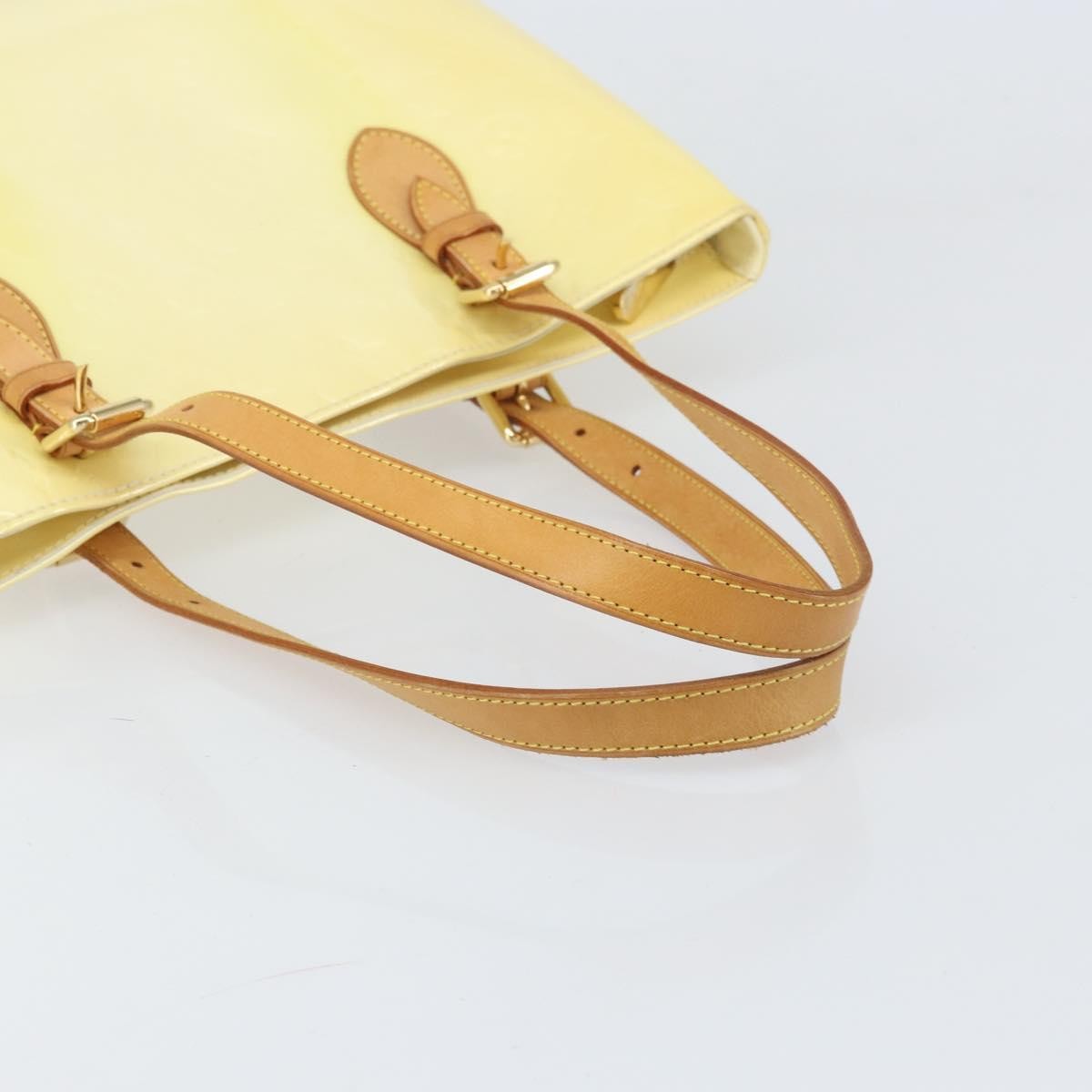 Louis Vuitton Brentwood Handbag Monogram Vernis Yellow Patent_Leather Tote Bag Bag (Pre-Owned)