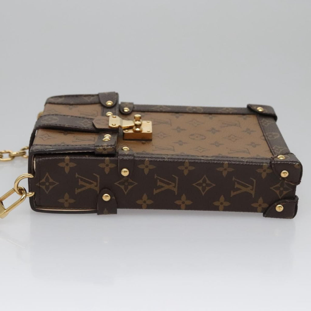 Louis Vuitton Vertical Trunk Pochette Reverse Monogram Canvas Brown Canvas Clutche & Pouche Bag (Pre-Owned)