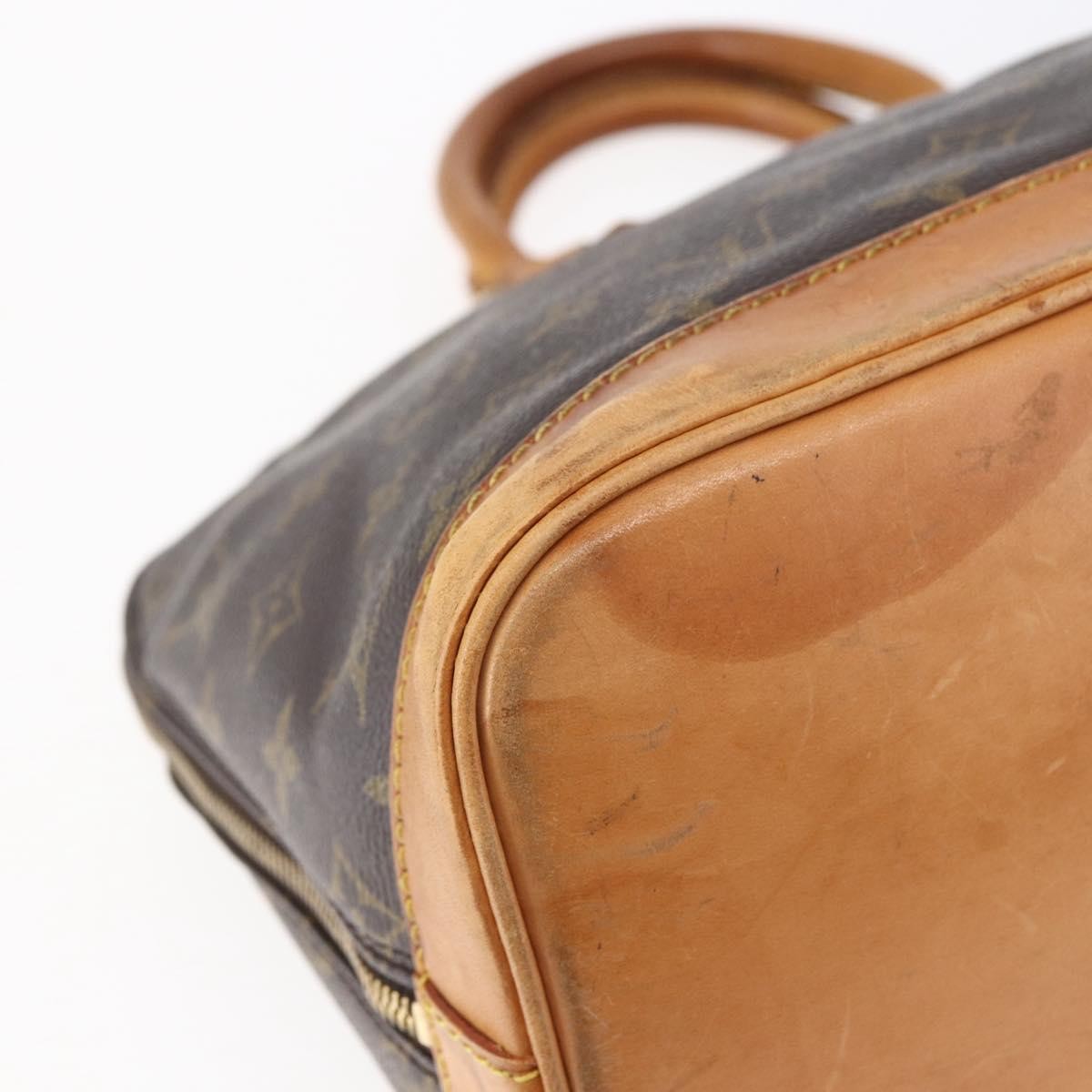 Louis Vuitton Vintage Alma Handbag Monogram Canvas Brown Canvas Handbag (Pre-Owned)