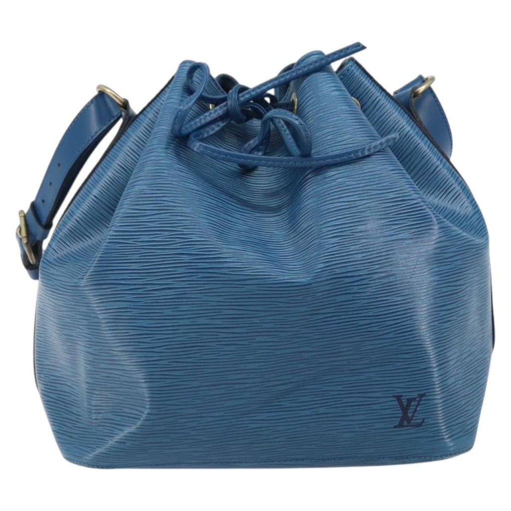 Louis Vuitton Petit Noe Handbag Epi Leather Blue Leather Shoulder Bag Bag (Pre-Owned)