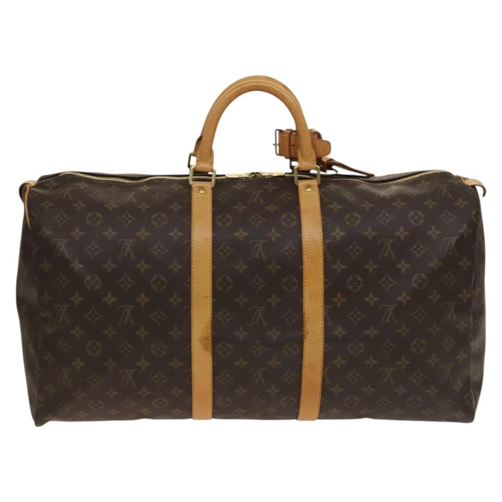 Louis Vuitton Keepall Bag Monogram Canvas Brown Canvas Travel Bag Bag (Pre-Owned)