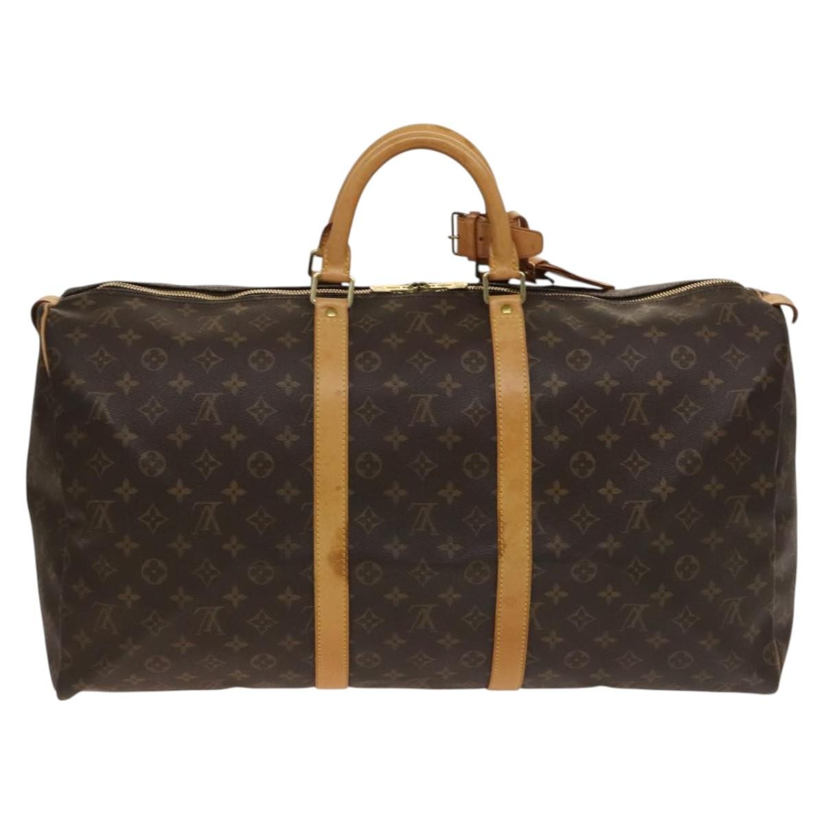 Louis Vuitton Keepall Bag Monogram Canvas Brown Canvas Travel Bag Bag (Pre-Owned)