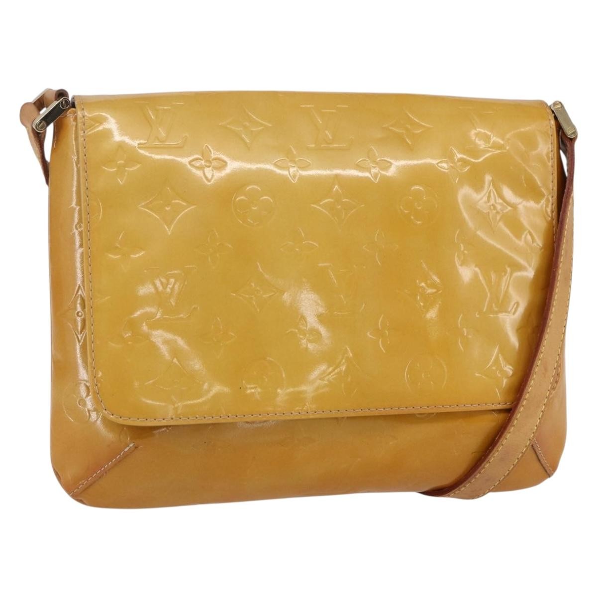 Louis Vuitton Thompson Street Handbag Monogram Vernis Beige Patent_Leather Shoulder Bag Bag (Pre-Owned)