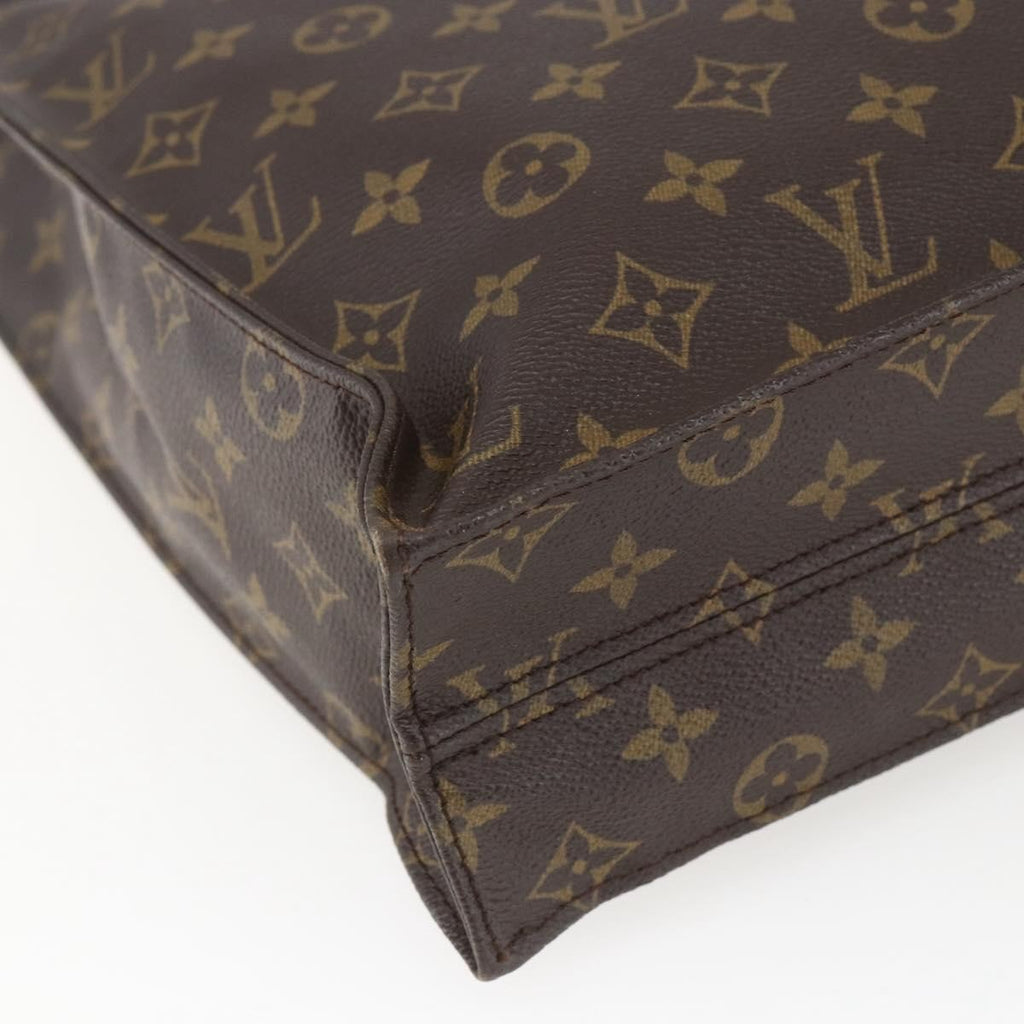 Louis Vuitton Sac Plat Bag Monogram Canvas Brown Canvas Tote Bag Bag (Pre-Owned)