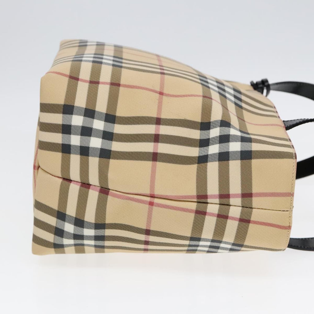 Burberry Nova Check Handbag Nova Check Canvas Beige Canvas Handbag (Pre-Owned)