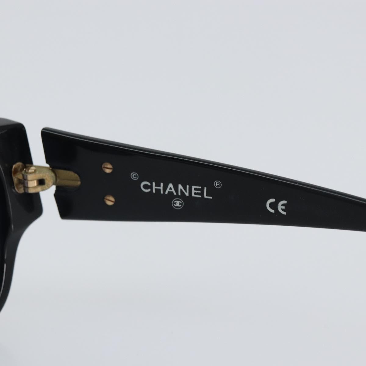 Chanel Logo Cc Sunglasses Plastic Black Plastic Sunglasse Accessory (Pre-Owned)