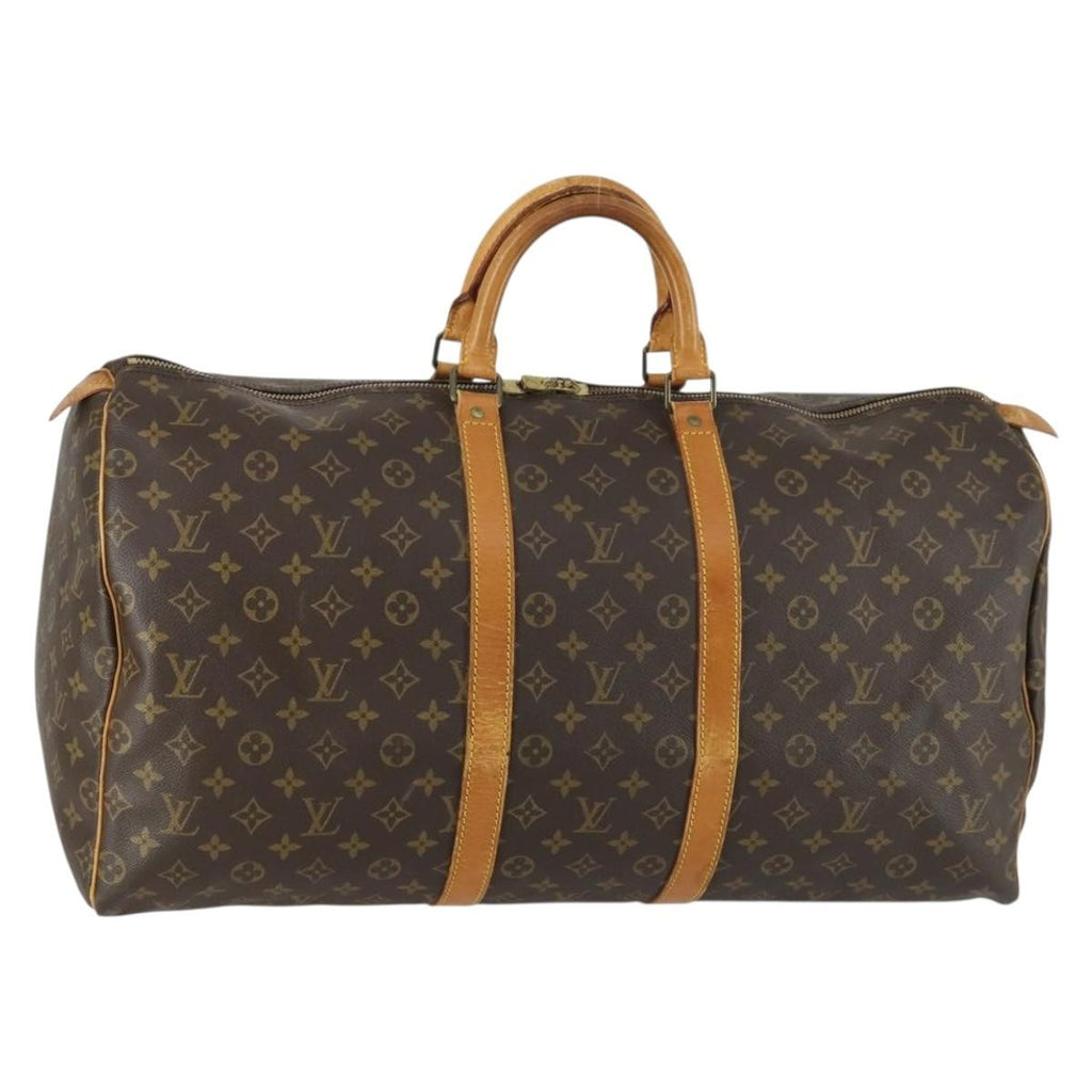 Louis Vuitton Keepall Bag Monogram Canvas Brown Canvas Travel Bag Bag (Pre-Owned)
