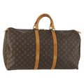 Louis Vuitton Keepall Bag Monogram Canvas Brown Canvas Travel Bag Bag (Pre-Owned)