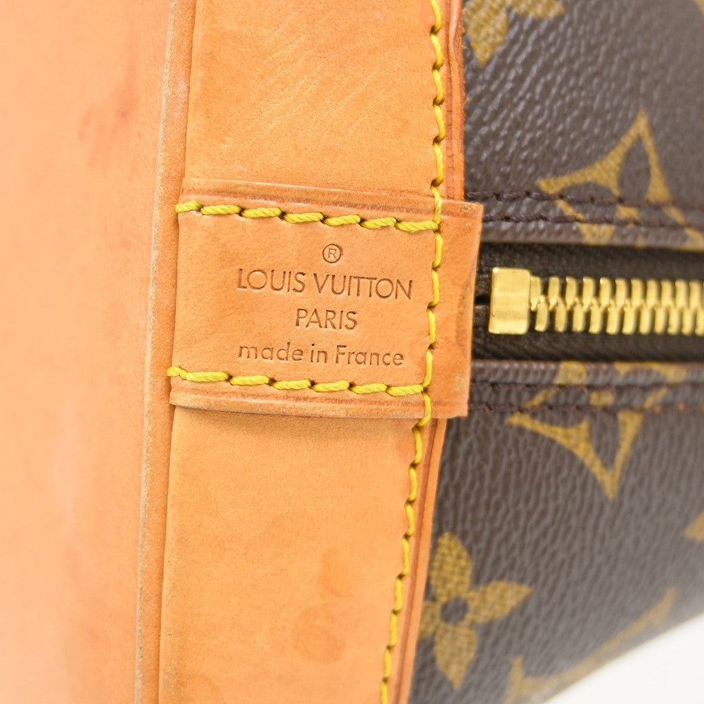 Louis Vuitton Alma Handbag Monogram Canvas Brown Canvas Handbag (Pre-Owned)