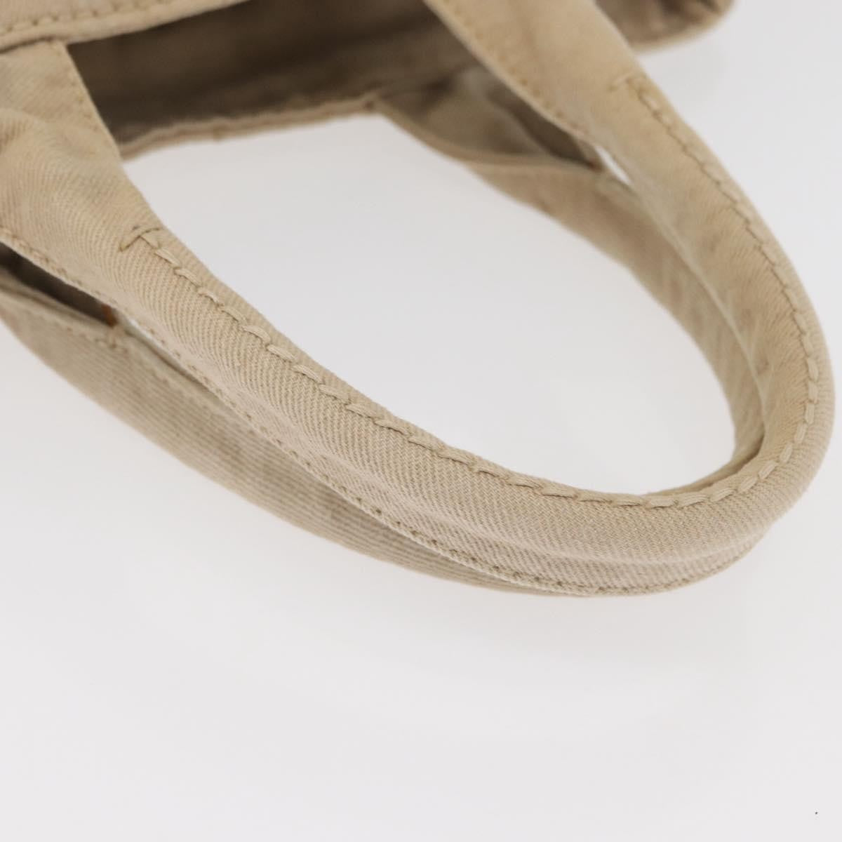 Prada Canapa Tote Canvas Beige Canvas Tote Bag Bag (Pre-Owned)