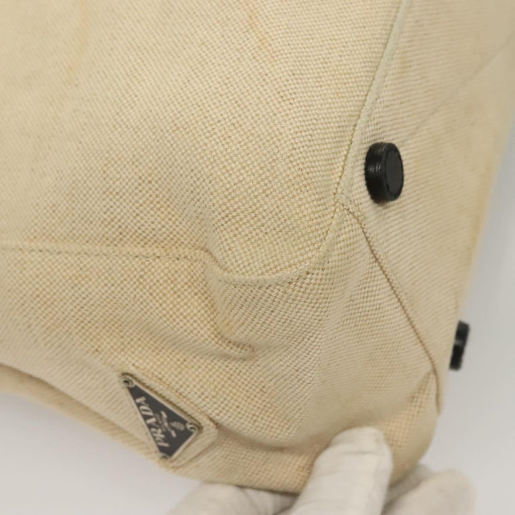 Prada Sport Tote Bag Canvas Beige Canvas Tote Bag Bag (Pre-Owned)