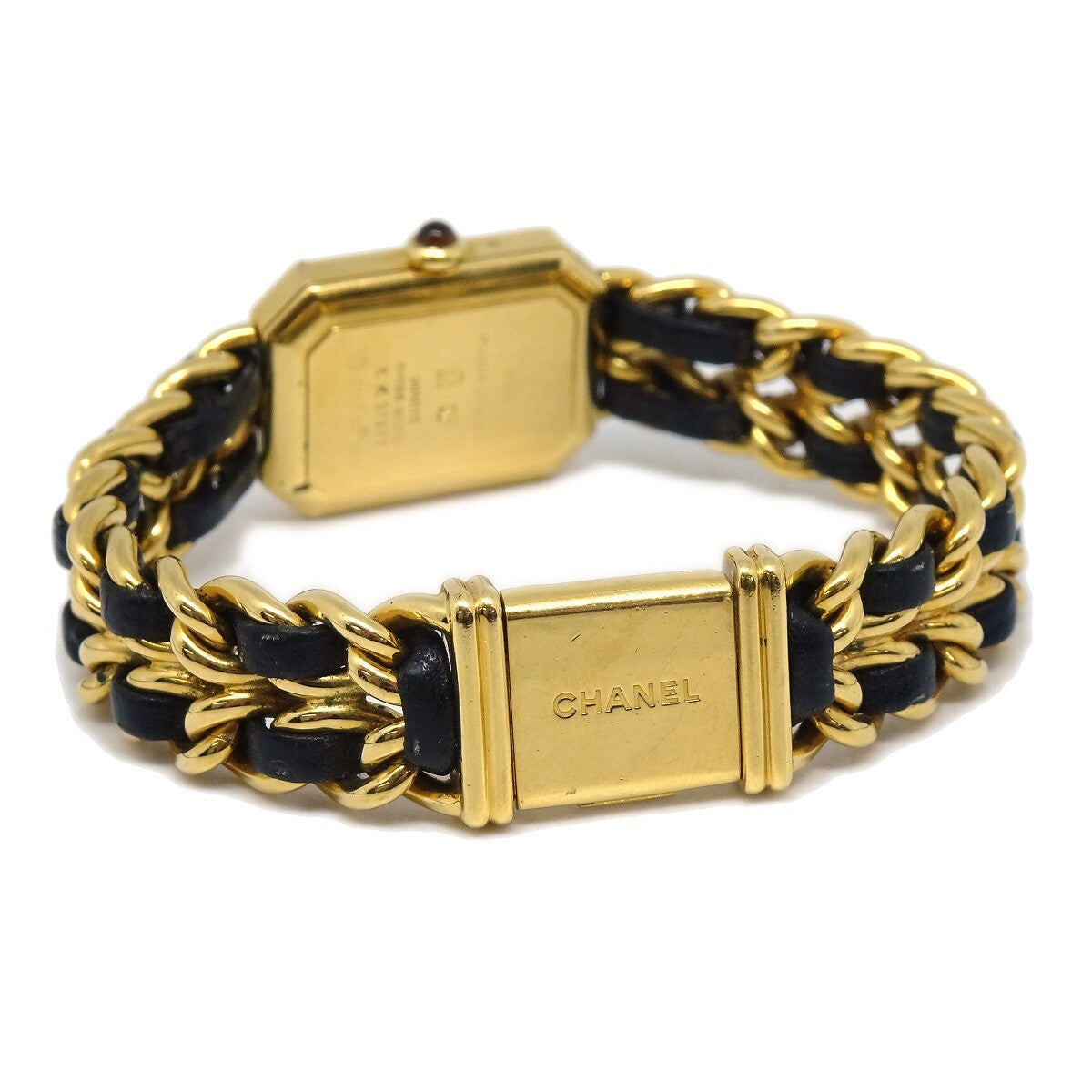 Chanel Premiere Rock Quartz Watch Plated Metal And Leather Watch (Pre-Owned)