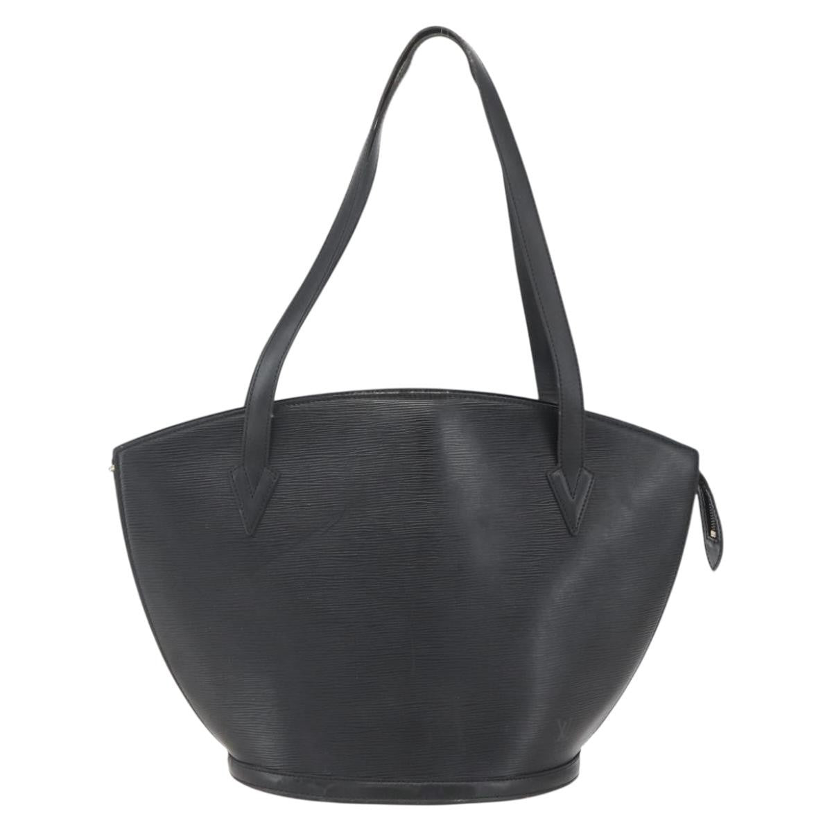 Louis Vuitton Saint Jacques Handbag Epi Leather Black Leather Handbag (Pre-Owned)