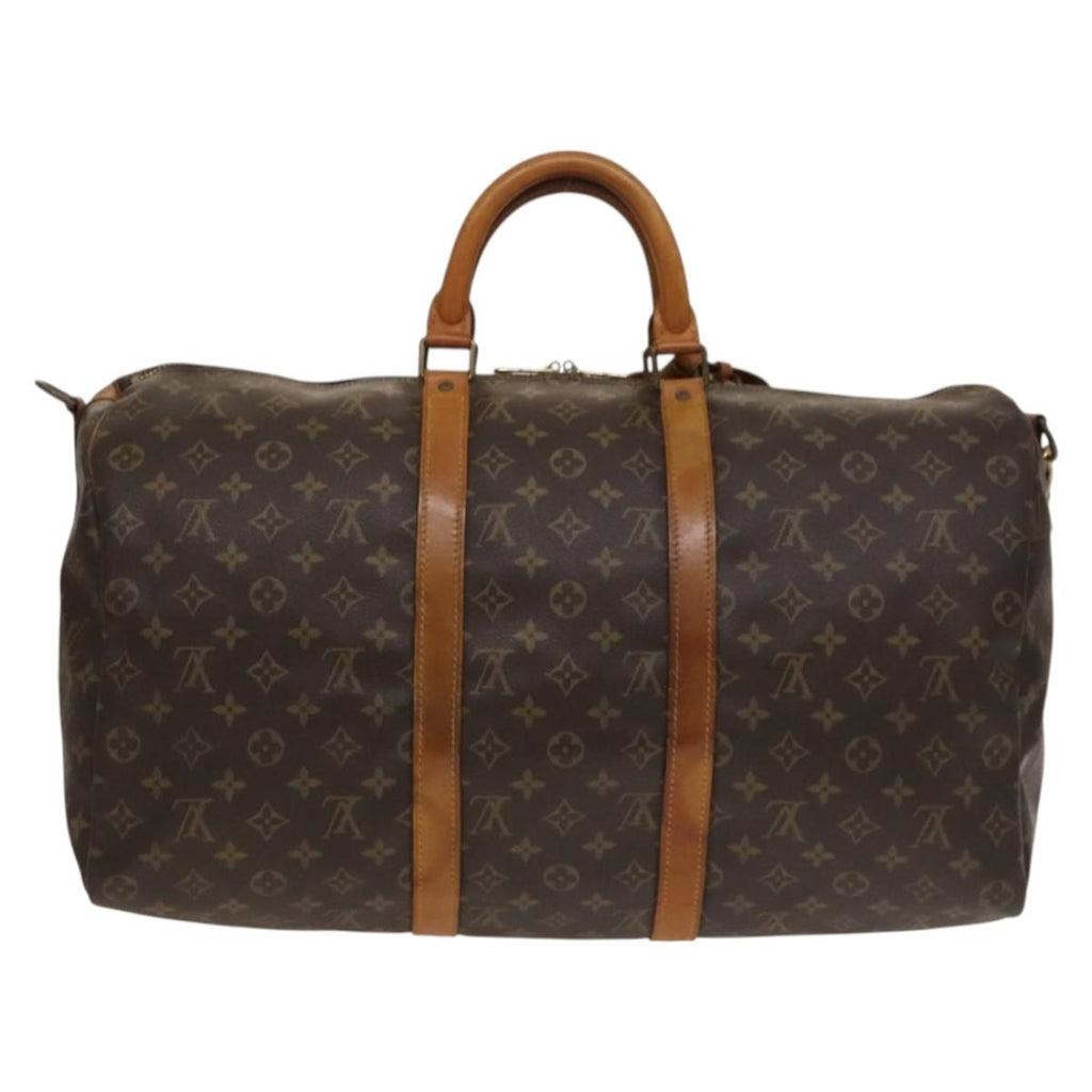 Louis Vuitton Keepall Bandouliere Bag Monogram Canvas Brown Canvas Travel Bag Bag (Pre-Owned)