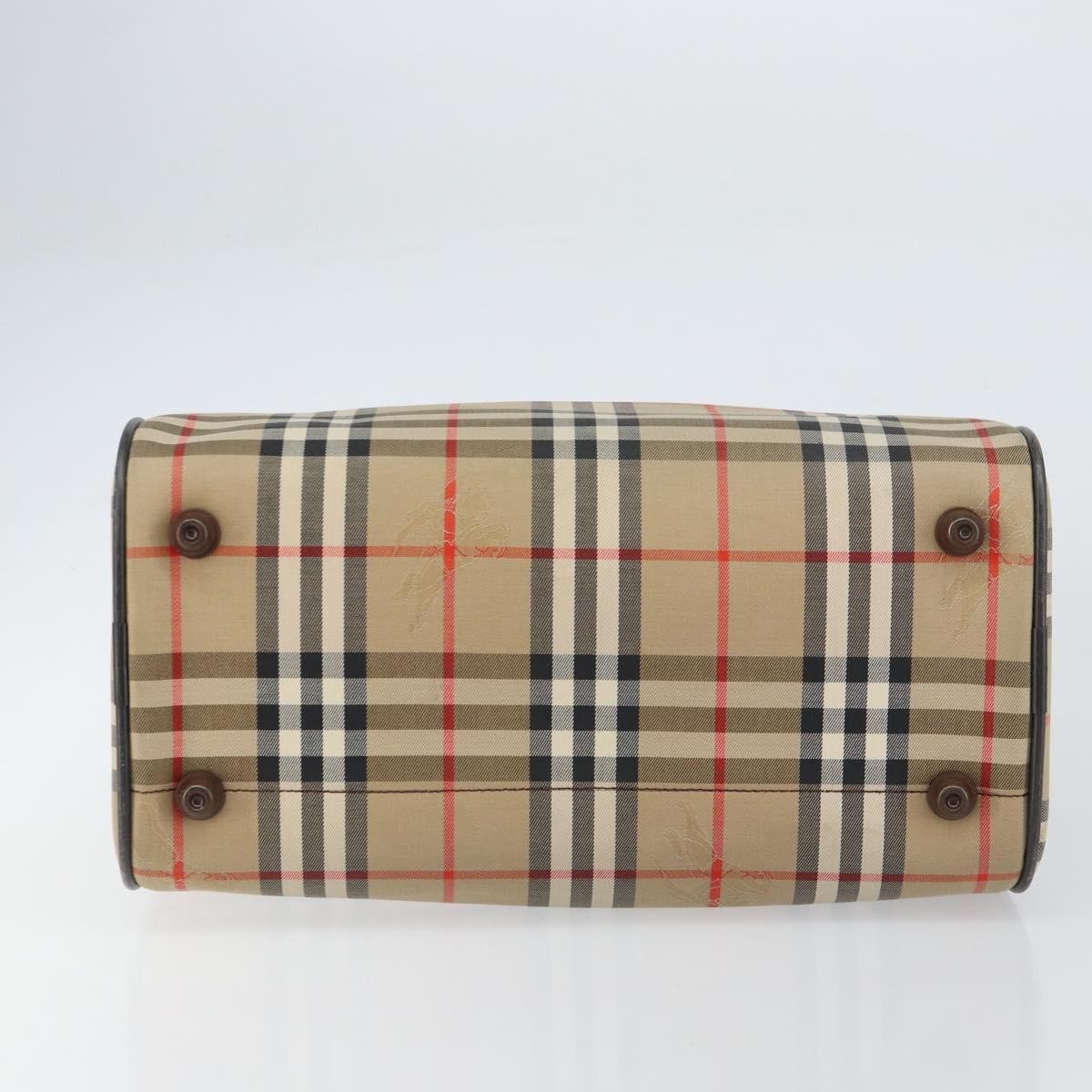 Burberry Nova Check Handbag Nova Check Canvas Beige Canvas Handbag (Pre-Owned)