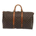 Louis Vuitton Keepall Bag Monogram Canvas Brown Canvas Travel Bag Bag (Pre-Owned)