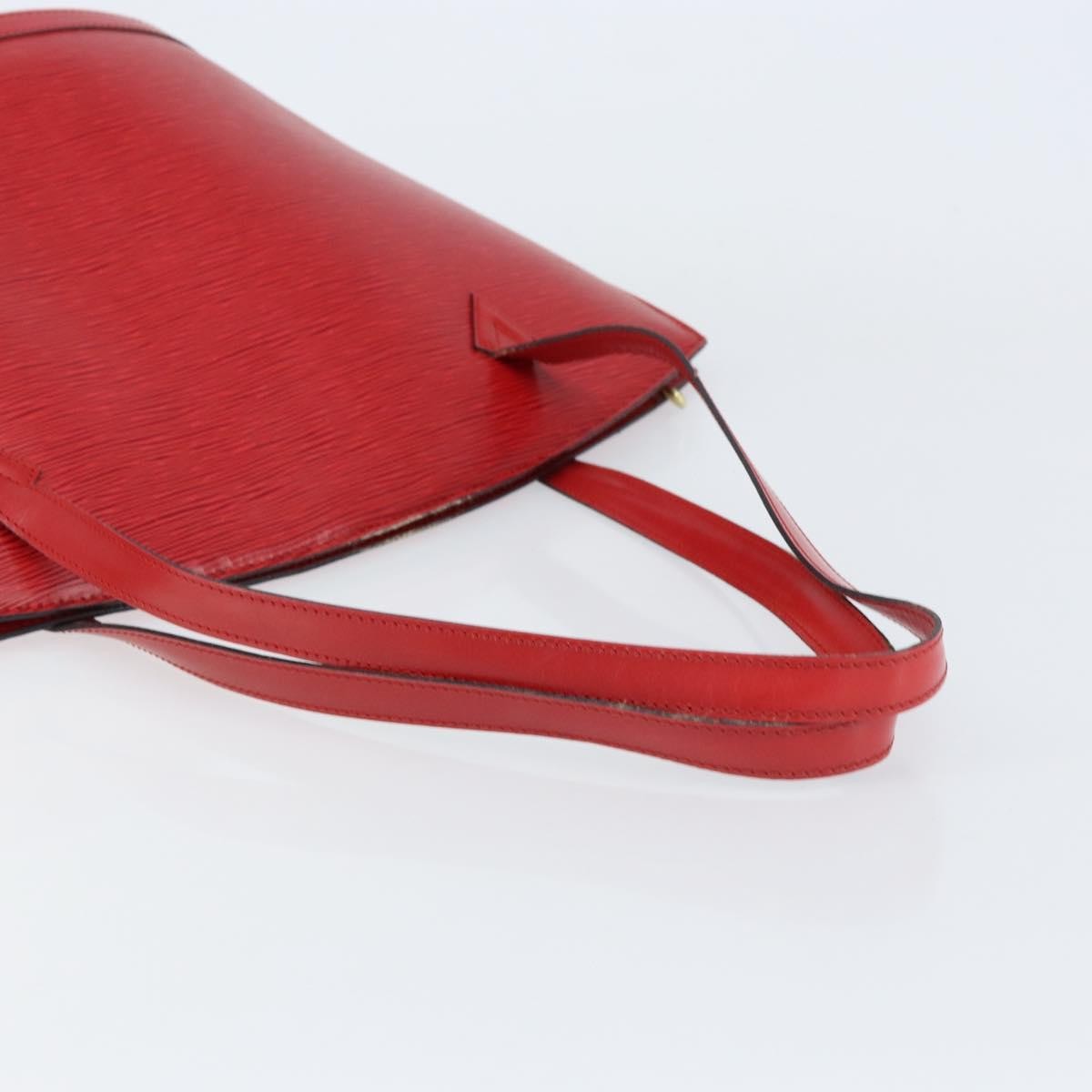 Louis Vuitton Saint Jacques Handbag Epi Leather Red Leather Shoulder Bag Bag (Pre-Owned)