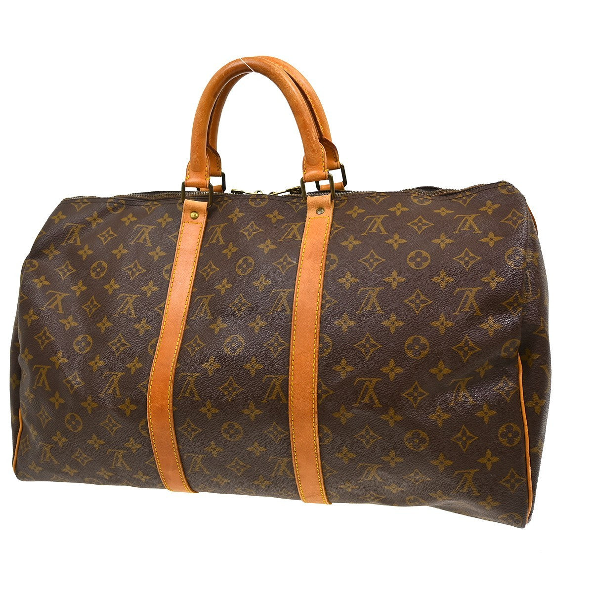 Louis Vuitton Keepall Bag Monogram Canvas Brown Canvas Travel Bag Bag (Pre-Owned)