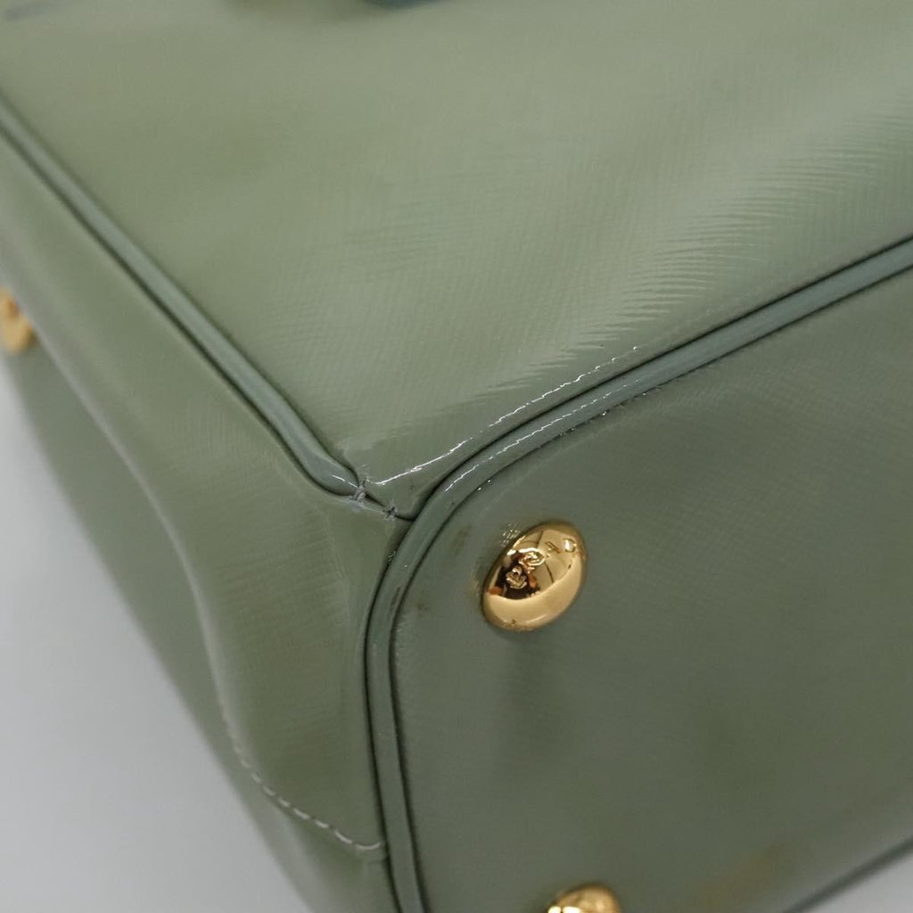 Prada Double Zip Lux Tote Saffiano Leather Gold Leather Handbag (Pre-Owned)