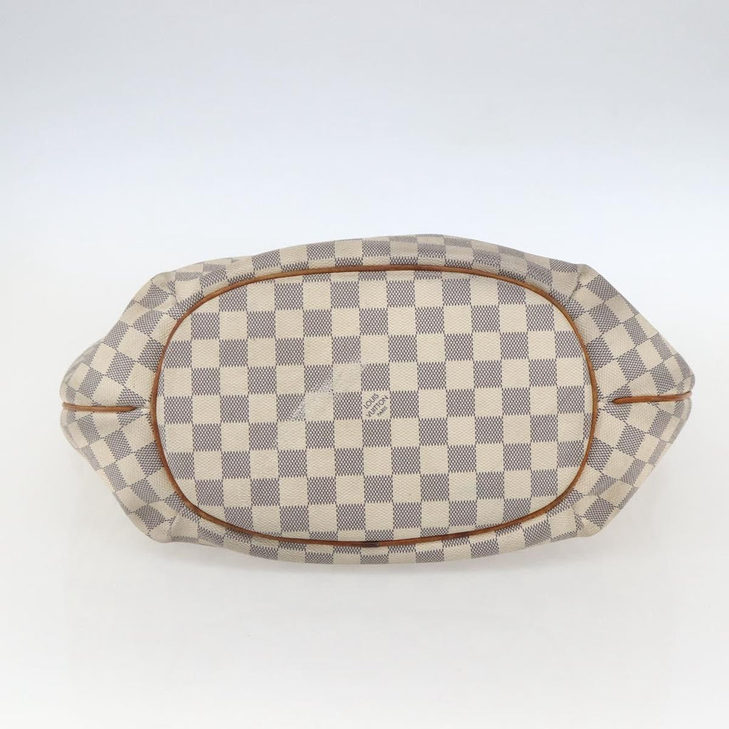 Louis Vuitton Riviera Handbag Damier White Canvas Handbag (Pre-Owned)