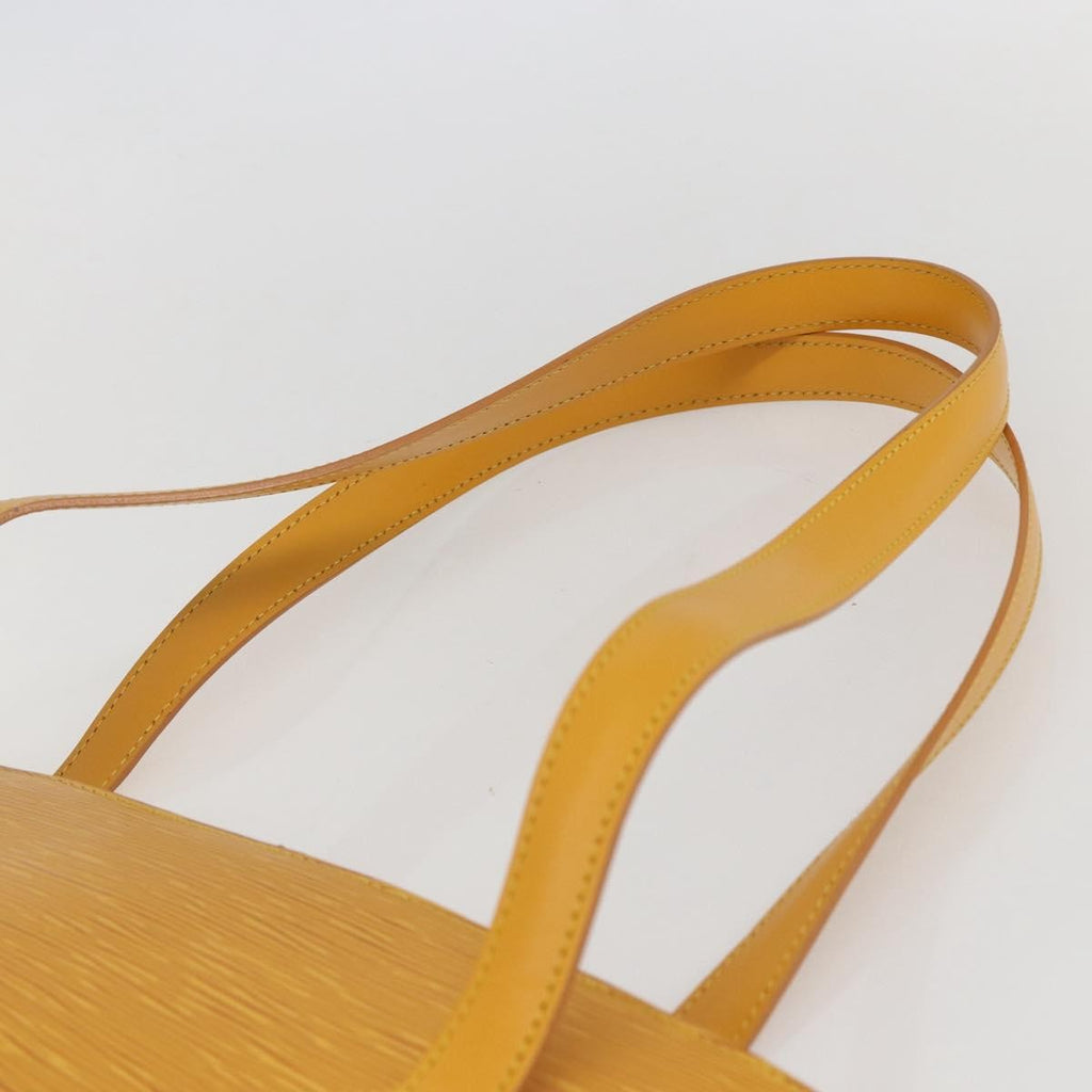 Louis Vuitton Lussac Handbag Epi Leather Yellow Leather Shoulder Bag Bag (Pre-Owned)