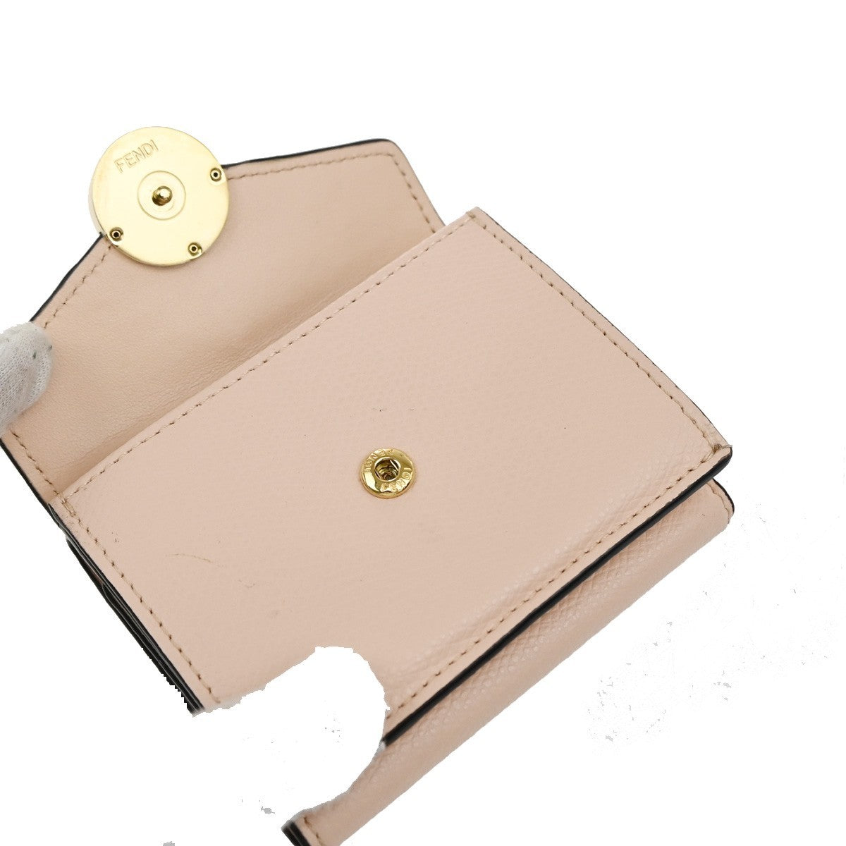 Fendi F Is Fendi Trifold Wallet Leather Pink Leather Wallets Accessory (Pre-Owned)