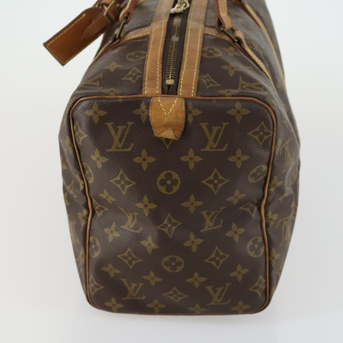 Louis Vuitton Sac Souple Handbag Monogram Canvas Brown Canvas Travel Bag Bag (Pre-Owned)