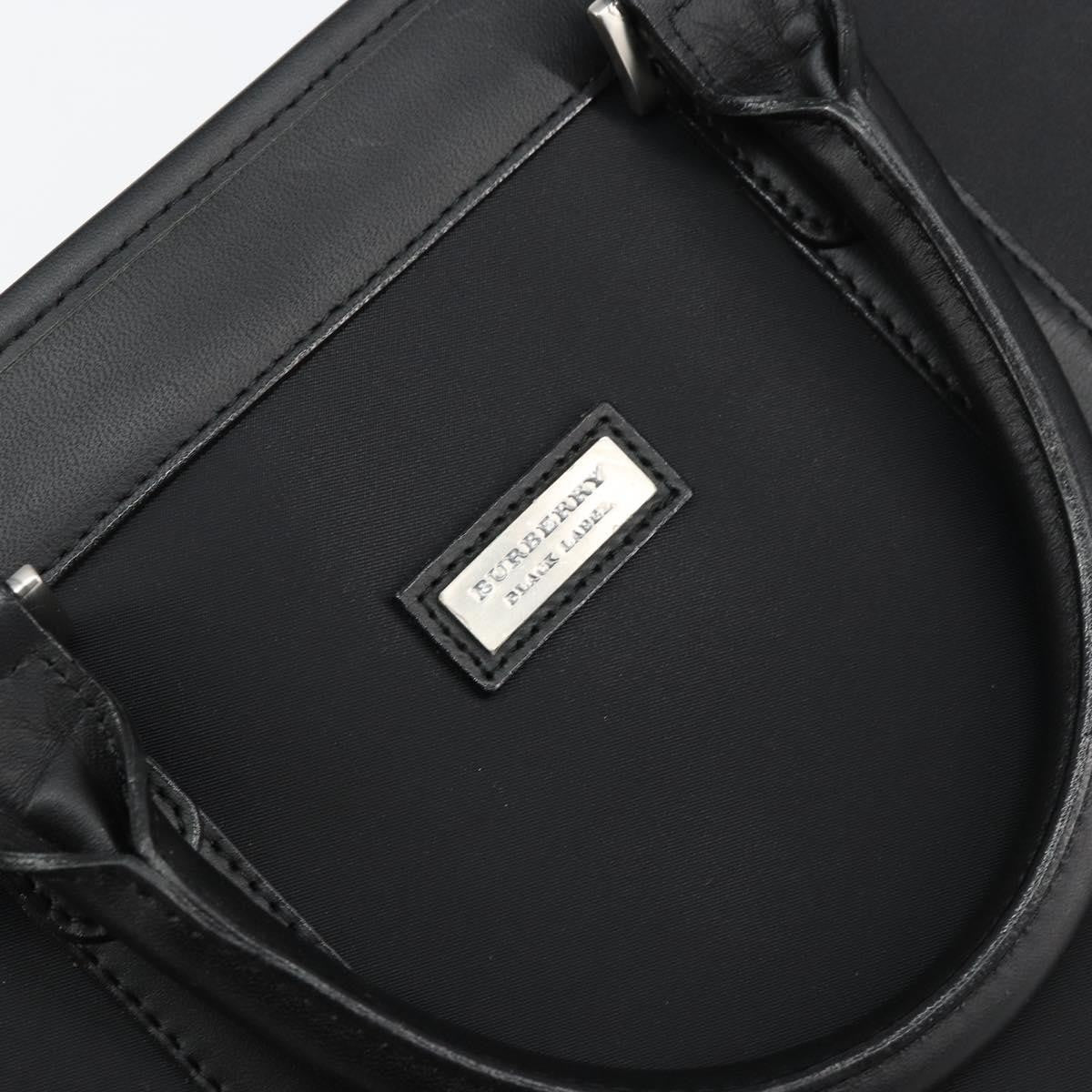 Burberry Black Label Business Bag Nylon Black Nylon Handbag (Pre-Owned)
