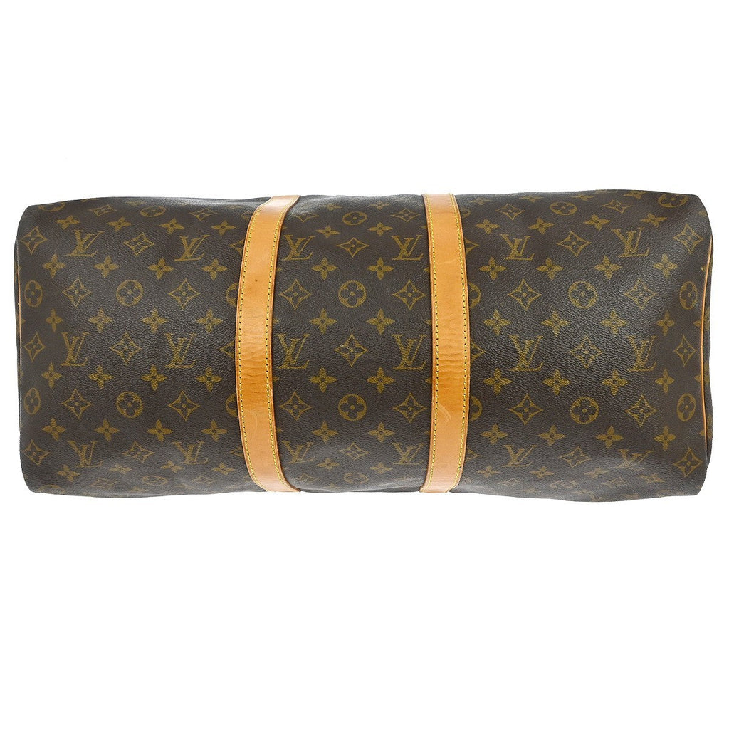 Louis Vuitton Keepall Bag Monogram Canvas Brown Canvas Travel Bag Bag (Pre-Owned)