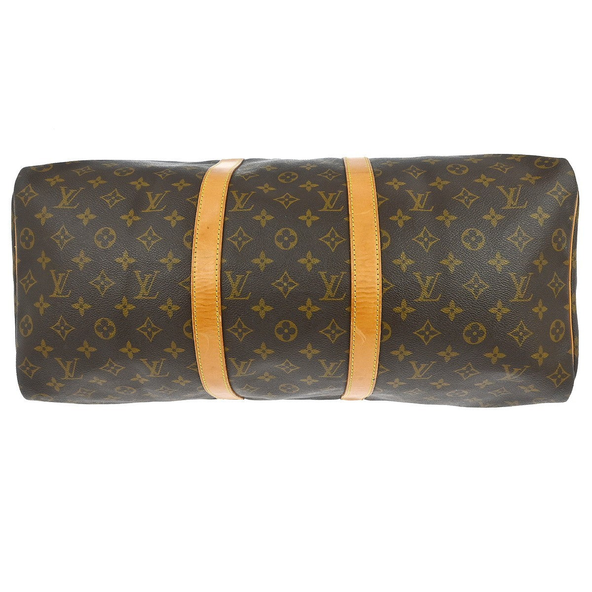 Louis Vuitton Keepall Bag Monogram Canvas Brown Canvas Travel Bag Bag (Pre-Owned)