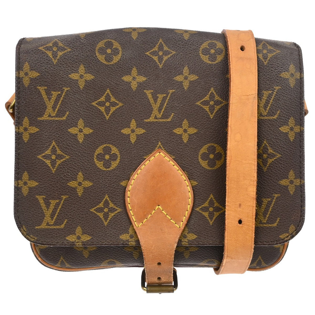 Louis Vuitton Cartouchiere Handbag Monogram Canvas Brown Canvas Crossbody Bag Bag (Pre-Owned)