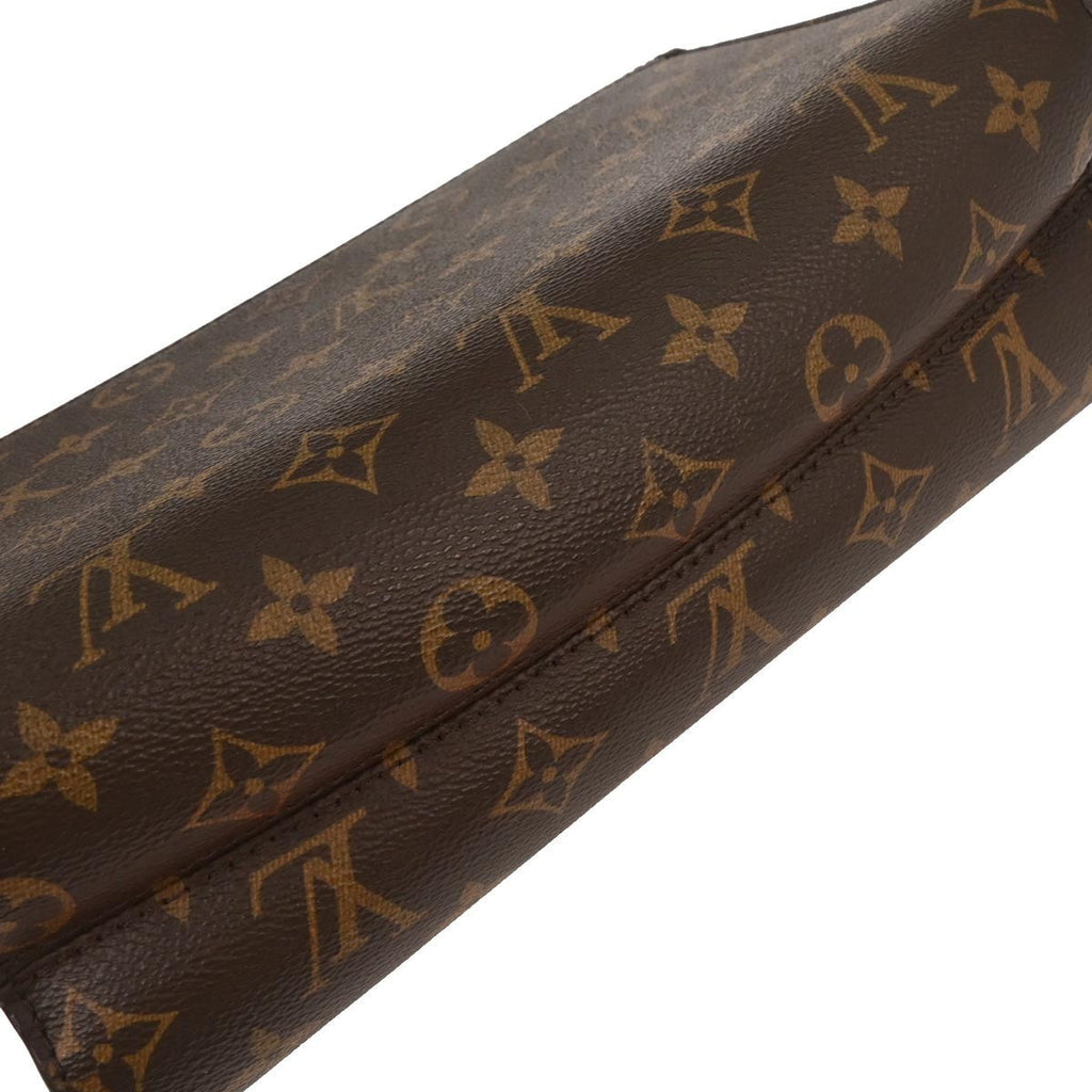 Louis Vuitton Victoire Handbag Monogram Canvas And Leather Brown Canvas Shoulder Bag Bag (Pre-Owned)