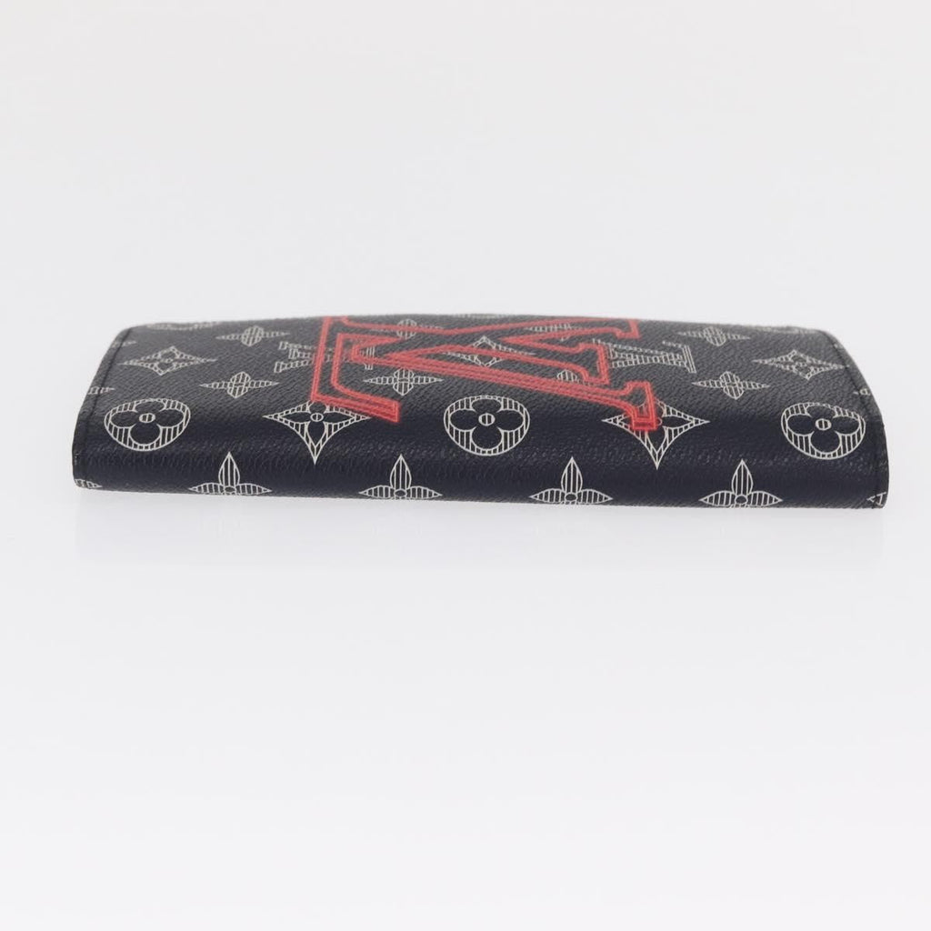 Louis Vuitton Brazza Long Bifold Wallet Monogram Comics Navy Canvas Wallets Accessory (Pre-Owned)
