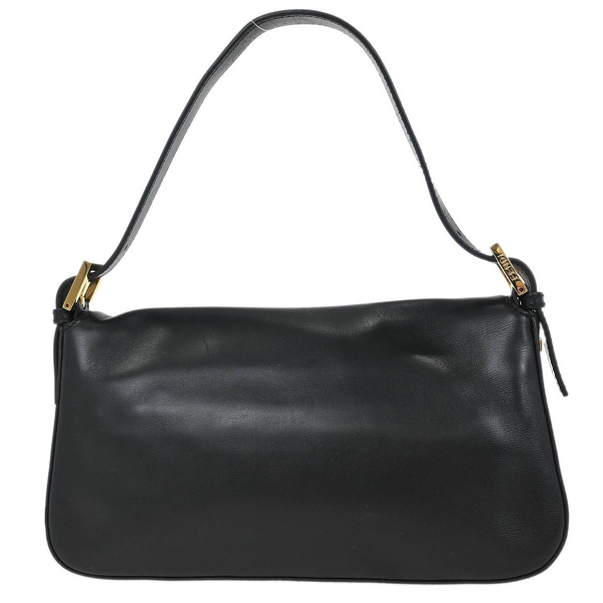Fendi Baguette Bag Leather Black Leather Shoulder Bag Bag (Pre-Owned)