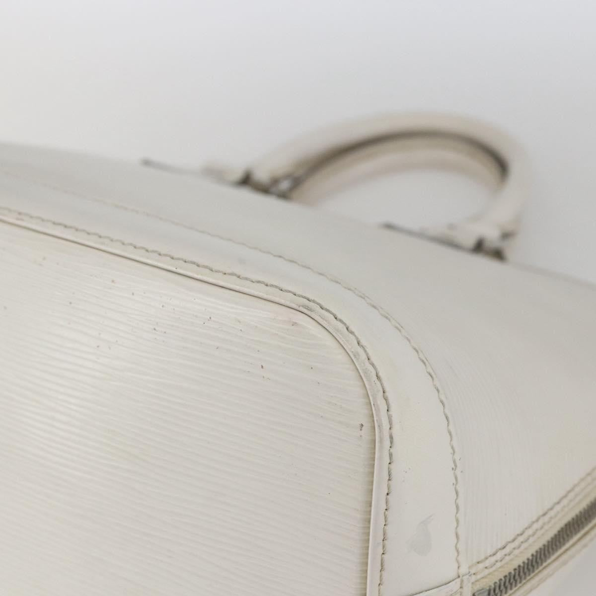 Louis Vuitton Alma Handbag Epi Leather White Leather Handbag (Pre-Owned)