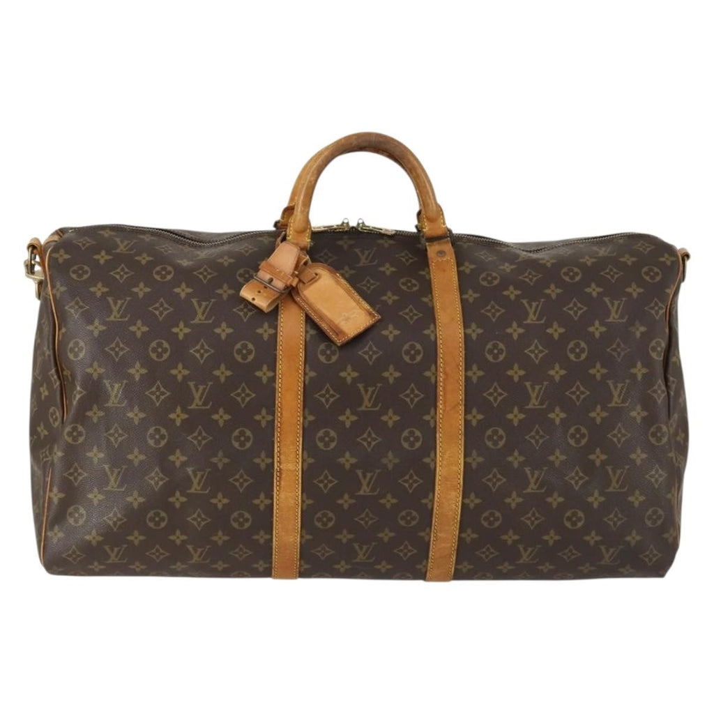 Louis Vuitton Keepall Bandouliere Bag Monogram Canvas Brown Canvas Travel Bag Bag (Pre-Owned)