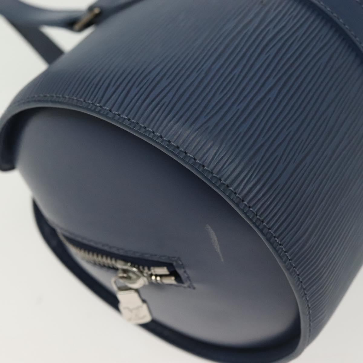 Louis Vuitton Soufflot Handbag Epi Leather Blue Leather Shoulder Bag Bag (Pre-Owned)