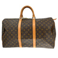 Louis Vuitton Keepall Bag Monogram Canvas Brown Canvas Travel Bag Bag (Pre-Owned)