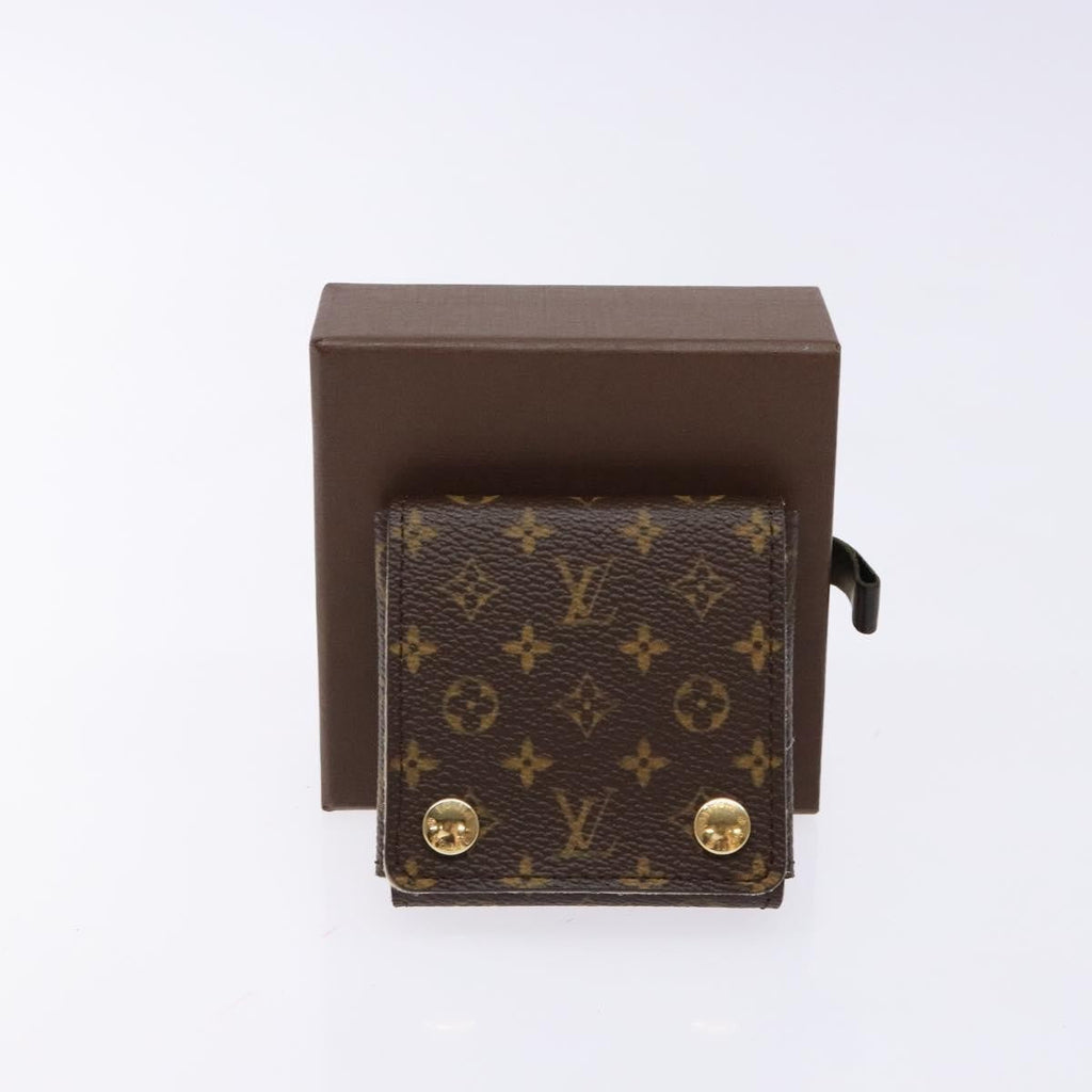 Louis Vuitton Case Jewelry Box Canvas Brown Canvas Wallets Accessory (Pre-Owned)