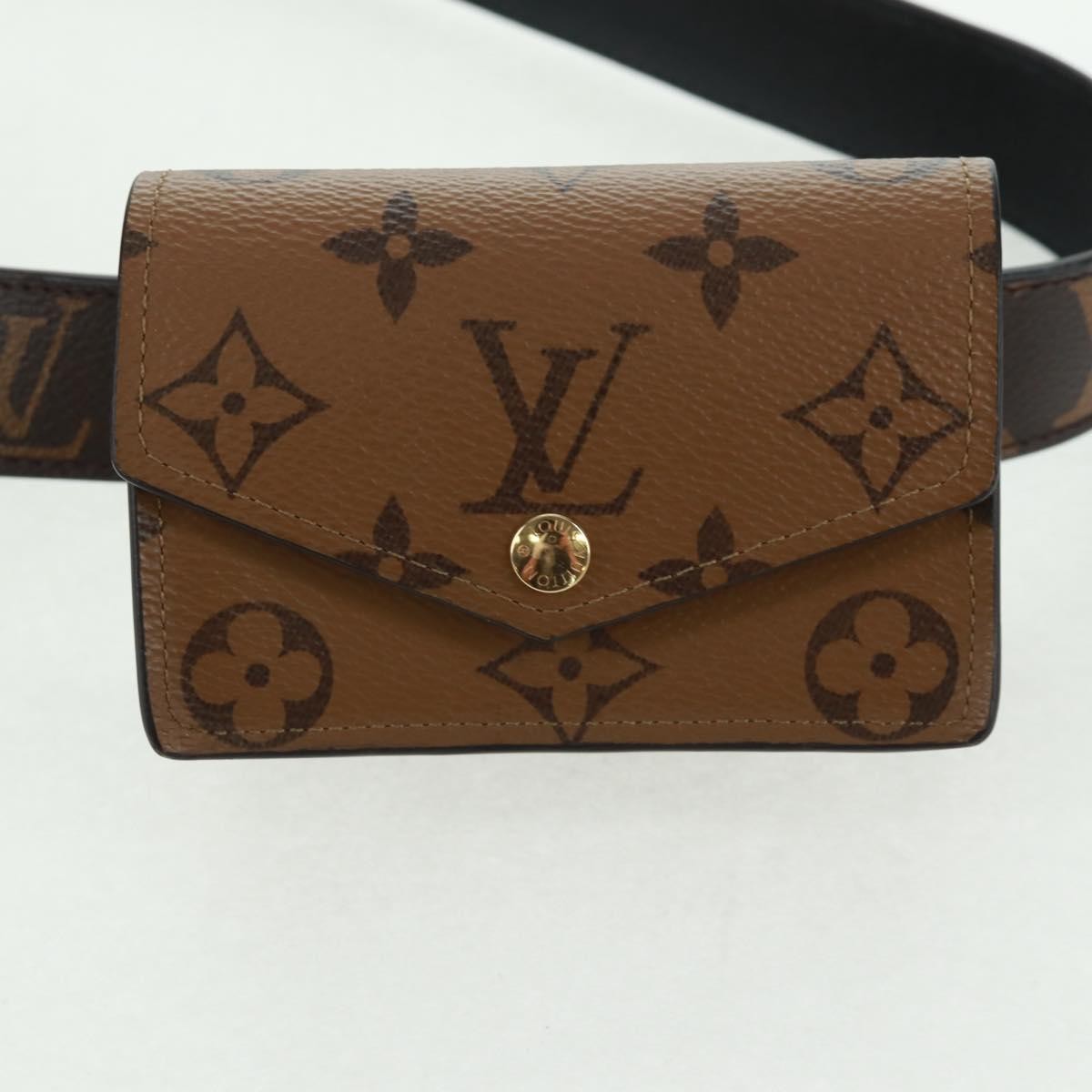 Louis Vuitton Daily Multi Pocket Belt Monogram Canvas Brown Canvas Wallets Accessory (Pre-Owned)