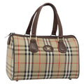 Burberry Nova Check Handbag Nova Check Canvas Beige Canvas Handbag (Pre-Owned)