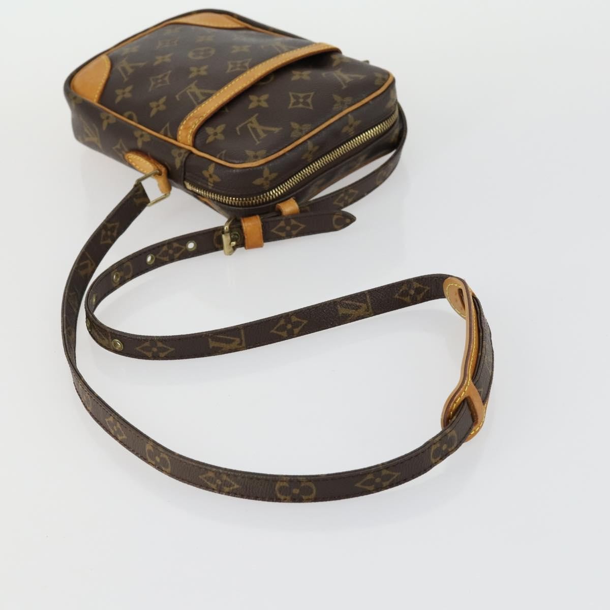 Louis Vuitton Danube Handbag Monogram Canvas Brown Canvas Shoulder Bag Bag (Pre-Owned)