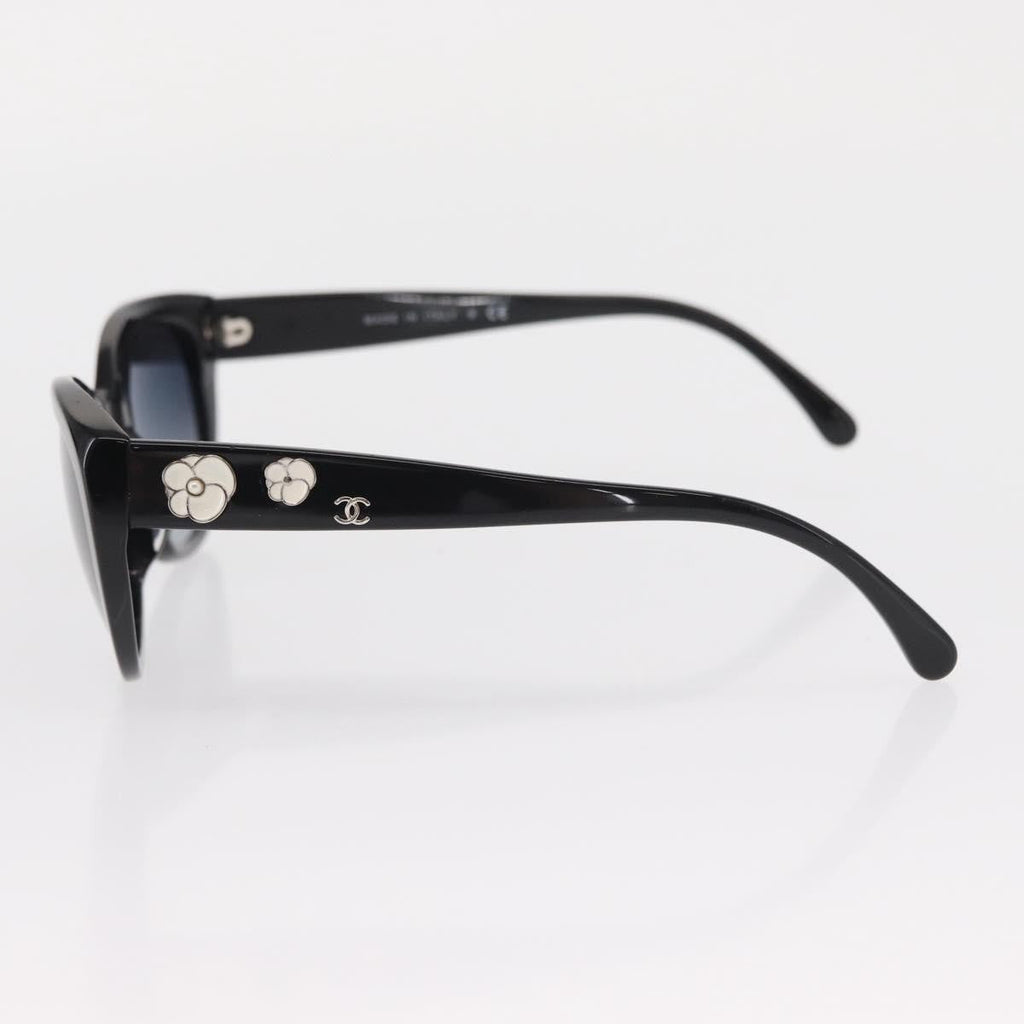 Chanel Camélia Sunglasses Plastic Black Plastic Sunglasse Accessory (Pre-Owned)