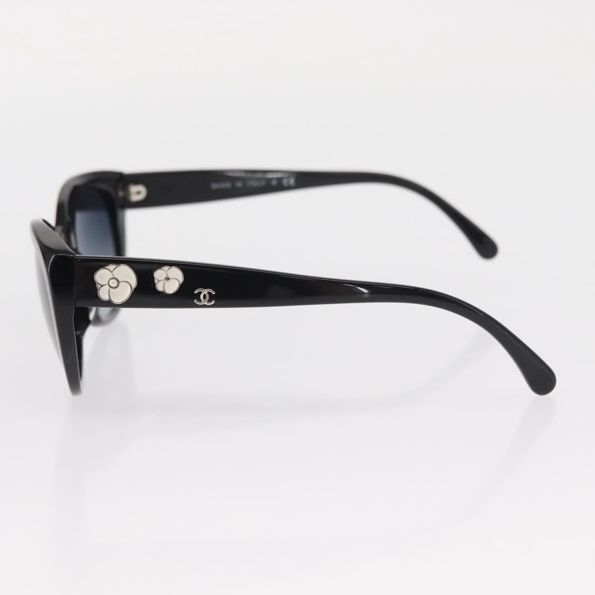 Chanel Camélia Sunglasses Plastic Black Plastic Sunglasse Accessory (Pre-Owned)